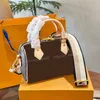 Lyxdesigner Speedy Nano 20 axelväska Kvinnlig läderkoppling Pochette Handväska Högkvalitativ Purses Women Famous Brand Tote Crossbody Bags Wallet M46222 med låda