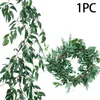 Decorative Flowers Home Decor DIY Garland Hanging Indoor Outdoor Fake Leaves Wedding Party Greenery Flexible Po Props Artificial Willow Vine