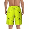 Herr shorts baddräkter nordiska kort sommaren gul kub geometri casual short byxor man design springa bekväma strandstammar