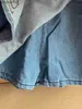 Jupes Skorts enfants Denim jupe doux coeur enfant en bas âge fille été jupe plissée Kawaii vêtements Vintage petites filles vêtements jupes mi-longues 240330