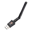 Podwójny pasmo USB Adapter Wi -Fi 600 Mb/s AC600 2,4 GHz 5 GHz WiFi z anteną PC Mini komputerowy odbiornik karty sieciowej 802.11b/N/G/AC