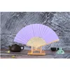 Decorative Objects & Figurines Paper Bamboo Folding Hand Fan Wedding Personalized Fsahion Fans Party Decor Art Craft Chinese Dance Hom Dhzql