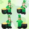 Party Decoration Ourwarm 6FT St Patricks Day Outdoor Inflatables With Gold Pot Holding Beer Hand Buildin LED Light For Lawn Yard Decor