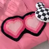 Carpets Tufting Black Pink Living Room Carpet Cool Heart Shape Rug Bedroom Bedside Mat Door Floor Anti Slip Pad Aesthetic Home Decor