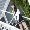 Uniformes japonais, Costume de marin de la marine pour filles et étudiantes, Costume à manches Lg, uniforme scolaire pour femmes 39X8 #