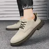 Freizeitschuhe für Herren, zum Schnüren, Designer, echtes Leder, für Herren, bequem, innen, handgefertigt, Trendmode