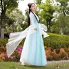 Kinesisk stil Fairy Elegant Guzheng Costumes Female Classical Dance Costume Chinese Folk Hanfu Performance Clothing SL5099 V5M5#