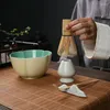 ティーウェアセットは、花びら形のセラミックボウルで日本の抹茶をセットします伝統的な手作りのお茶を作るツール愛好家ホリデーギフト