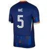 24 25サッカージャージDe Jong Holland 2024 2025 World de ligt Cup Wijnaldum Klaassen Dumfries Football Shirt Bergwijn Virgil Mens Jersey Kit Fansバージョン