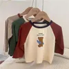 Herbst Winter Kinder T-shirts Langarm Tops für Kinder Farbe Jungen T-shirts Mädchen Bluse 110 jahre Teenager Outfits Baby Kleidung 240318
