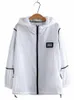 플러스 사이즈 여성 의류 LG 여름 얇은 코트 얇은 코트 단색 후드 가벼운 태양 보호 의류 대형 크기 상단 r5ei#