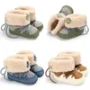 Bottes bébé bébé enfant en bas âge chaud semelle souple berceau coton chaussures enfants garçons filles hiver antidérapant fourrure de neige 0-18M