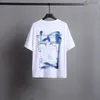 off whitesneakers Luxury Offes T-shirt classica bianca Arrow Graffiti Felpa da uomo e da donna T-shirt moda T-shirt hip-hop con stili multipli 765