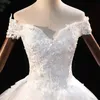 Abito da sposa con spalle scoperte Abito da sposa elegante con scollo a barchetta Abito da ballo con lacci Principessa di lusso Vestido De Noiva Personalizza 240325