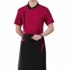 Рубашка шеф-повара Hat Apr Profial Hotel Kitchen Набор униформы шеф-повара с воротником-стойкой Apr Hat Рубашка с короткими рукавами для унисекс l7ZN #