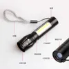 LED na zewnątrz małe z bocznymi światłami Cob Strong Light Telescopic Zoom USB Zestaw ładowania Mini 511 Latarka 882543