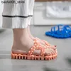 Sandals 3D summer slippers soft and non slip bath shoes wear-resistant Flipflops shower room womens sandals massage plant sandals Q240330