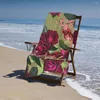 Towel Antique Green Botanical Flower Rose 80x130cm Bath Brightly Printed For Outdoor Holiday Gift