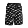 Men's Shorts Classic Polka Dot Gym Summer Black And White Sports Fitness Beach Short Pants Men Breathable Design Oversize Trunks