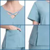 Clearance Scrubs Nursing Uniforms For Women Men Anesthetist Set Tops and Jogger Pants Thin Tyg Operation Room Doctor Workwear 86Vm#