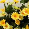 Dekorative Blumen, hochwertiger Dekor-Kranz, gelbes Gänseblümchen, Frühling und Sommer, für draußen oder zu Hause als Dekoration zu Ostern