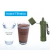 Survival Outdoor Water Purifier Personal Wild Life Emergency Water Filtering Tools Hiking Survival Water Purifier Filter with Straw