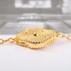 10 모티프 꽃 4 여자를위한 4 개의 잎 클로버 목걸이 디자이너 V-Gold Agate Mother of Pearl 초기 펜던트 목걸이 18k 금 보석 남자 발렌타인 데이 매일 의상