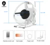 Mini 3D Holographic Advertising Lights Modèle de bureau LED avec lecture audio avec couverture transparente Holographic Fan Holiday