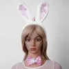 Feestdecoratie Sexy Cosplay Accessoires Set Oren Hoofdband Kraag Strikjes Pluche Staart Bal Voor Halloween Kerstkostuum