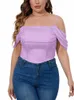 EYNMIN Plus Size Solid Elegant Comisole Corset Tops For Women Summer High Stretch Bed Slim Fit Crop Tank Top Party Night Tops 84bq#