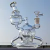 2024 Heady Glass Neo Fab Luxury Desing Rig 8 pouces Bangs en verre Pipe à eau Bong Tabac Fumer 14MM Bol Dab Rig Recycler Bubbler Pipes