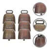 Party Supplies 6 Pcs Ringer Metal Cowbell Large Bells For Decoration Wind Chime Ornaments Cowbells Vintage Cattle