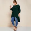 plus Size Asymmetrical Lg Tunics Women Quarters Sleeve Big Size Hi Low Elegant Fi Top Summer Spring Casual Blouse T-shirt Q9Jo#