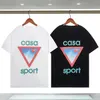 Mode T-Shirt Männer Frauen Designer T-Shirts T-Shirts Bekleidung Tops Mann Casual Brust Letter Hemd Kleidungsstraße Shorts Ärmel Kleidung Casablanc T-Shirts