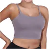 Women's Tanks Women Sexy Sport Tank Crop Top Seamless Gather Push Up Lingerie Brassiere 2024 Summer Spaghetti Camisole Backless Tube Vest