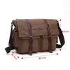 Homens Busin Menger Bolsas Para Homens Bolsa De Ombro Vintage Canvas Crossbody Pack Retro Casual Office Travel Bag k80D #