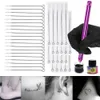 3D -hand Poke en Stick Tattoo Kit Hand Por Pen Stick Tool met tattoo -inkten en naalden voor Tattoo Beginners Practice Makeup Set