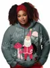 Overbobo grande taille sweats femmes grande taille vêtements Lg manches imprimer lâche femmes L-9XL haut à capuche pull grande taille t1B3 #