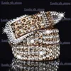 Belts Punk style womens screw belt Y2K rhinestone womens belt PU leather womens belt decoration T240330