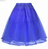 Kjolar skorts belle poque kvinnor a-line mesh kjol retro kjol vintage klänning 3 lager tyll netting petticoat elastic midja nya tyllkjolar 240330