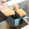 Kitchen Storage Dry Wet Separation Trash Can Soap Sponge Holder With Suction Cup Hanging Foldable Drainer Basket Sink Drain