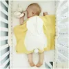 Filtar Swaddling Filtar Född söt Big Ear Soft Warm Ddle barn Badhandduk Baby Toddler Bedding Drop Delivery Maternity Nursery Otnfg