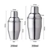 2024 shaker da cocktail da 550 ml/750 ml Vino in acciaio inossidabile martini boston shaker mixer per utensili da barre per baristi da bar