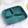 Dinnerware Sets Compartment Fat Reduction Plate Housewarming Present Three-grid Breakfast Dish Mini Plates Plastic Divided Serving Tray