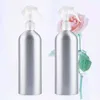 Lagringsflaskor 2 st 200 ml aluminium sprayflaska tom påfyllningsbar dimvattens sprutdispensers för rengöringslösningar hår eterisk olja