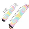 Chaussettes pour hommes Funny Rainbow Tie Dye Fashion Soccer Polyester Crew pour unisexe