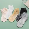 Frauen Socken Spitze Blume Sommer Dünne Hohl Atmungsaktive Kurze Für Mädchen Lolita Unsichtbare Boot Socke Mode Nicht-Slip