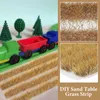 Fleurs décoratives modèle de champ de riz, bande d'herbe de Table de sable pour maison de Train, Micro décor de paysage en plastique, bricolage de paysage