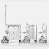 Camp Furniture Outdoor Folding Portable Shopping Carts Hand Pushing Picnic Camping Trolley Vegetable Basket Trolley Pull Rod Rear Shopping Cart YQ240330