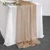 Lichtbruine tafelloper doorschijnend chiffon luxe effen rustiek boho bruiloftsfeest bruids douche verjaardag kerstversiering 240322